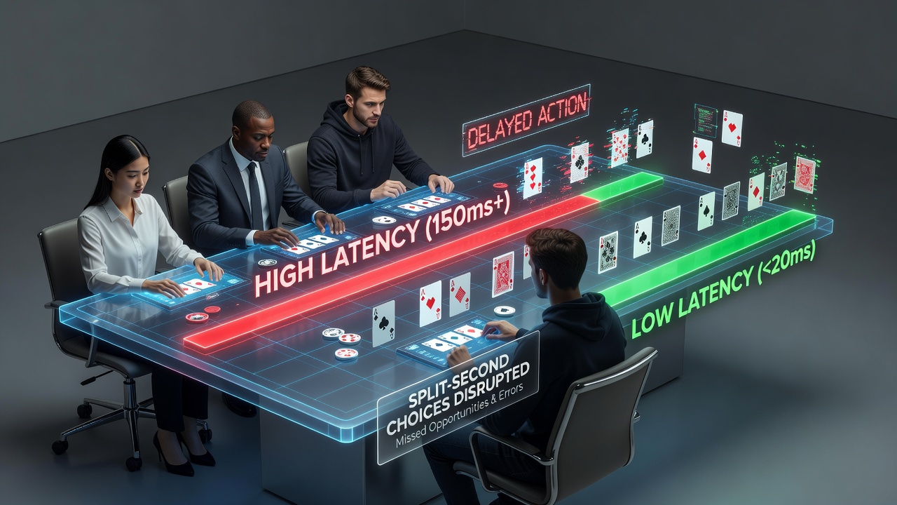 Live dealer table interface displaying timing indicators and connection status during high-stakes digital sessions