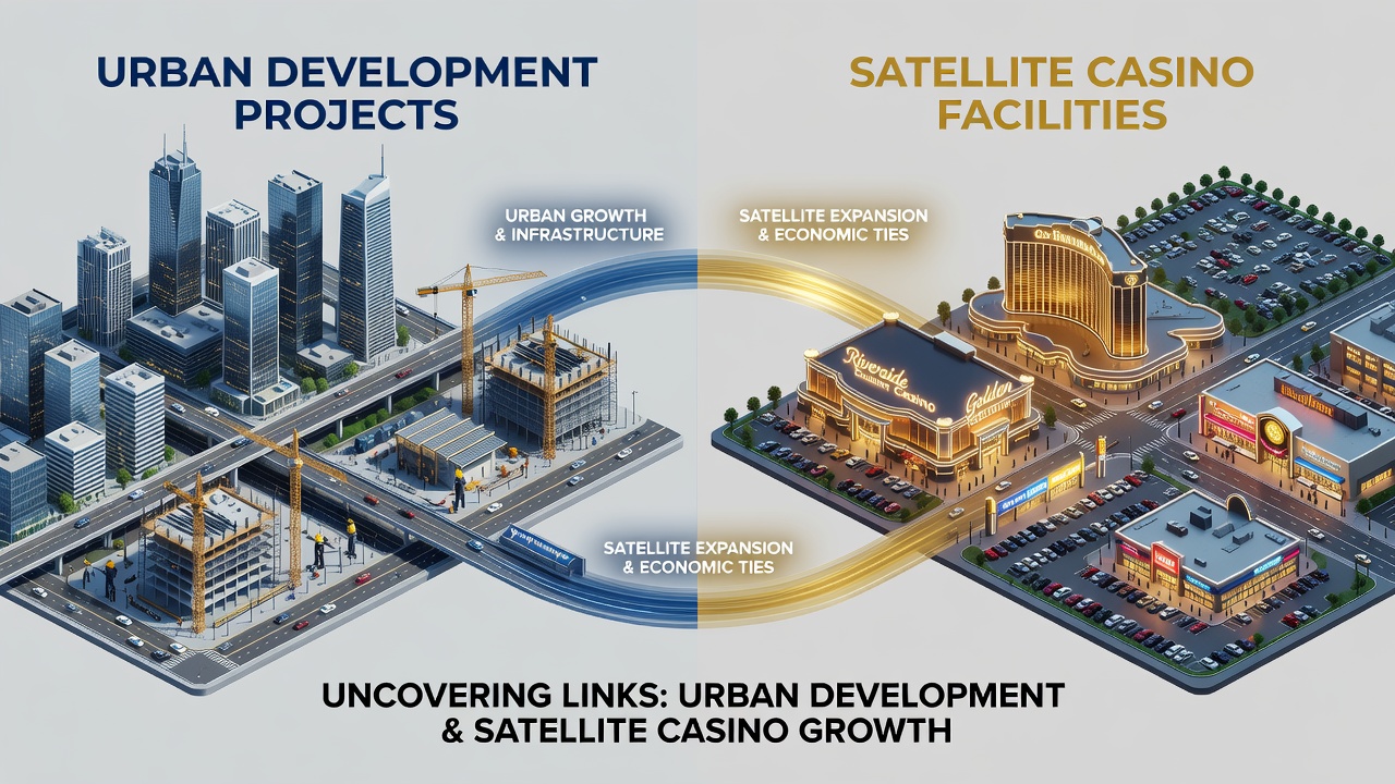Construction activity around satellite casino development tied to urban renewal